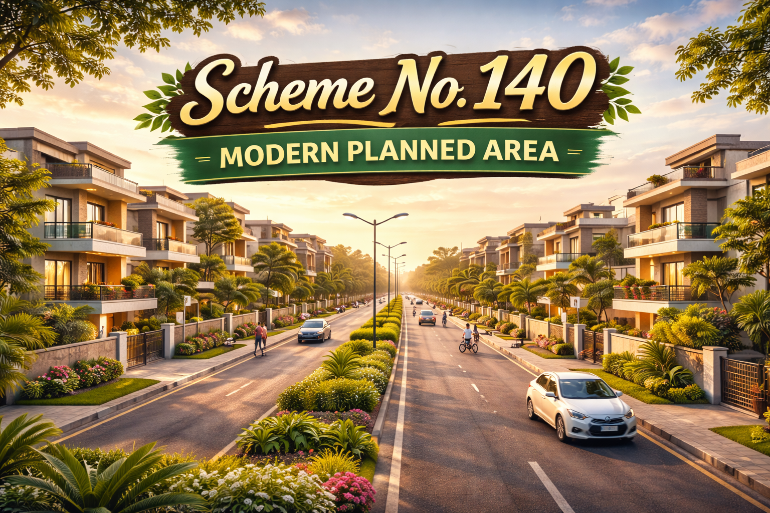Scheme No. 140 Indore is a modern planned residential area with wide roads, premium homes, and well-developed infrastructure.