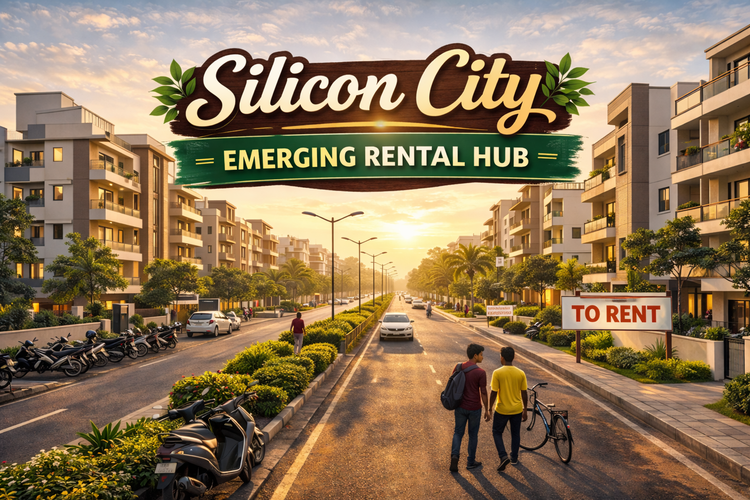 Silicon City Indore modern residential apartments and wide roads, popular as an emerging rental hub with strong connectivity.
